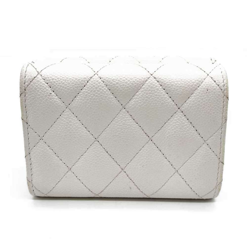 CHANEL Authentic White Caviar Leather Wallet - Picture 2 of 6